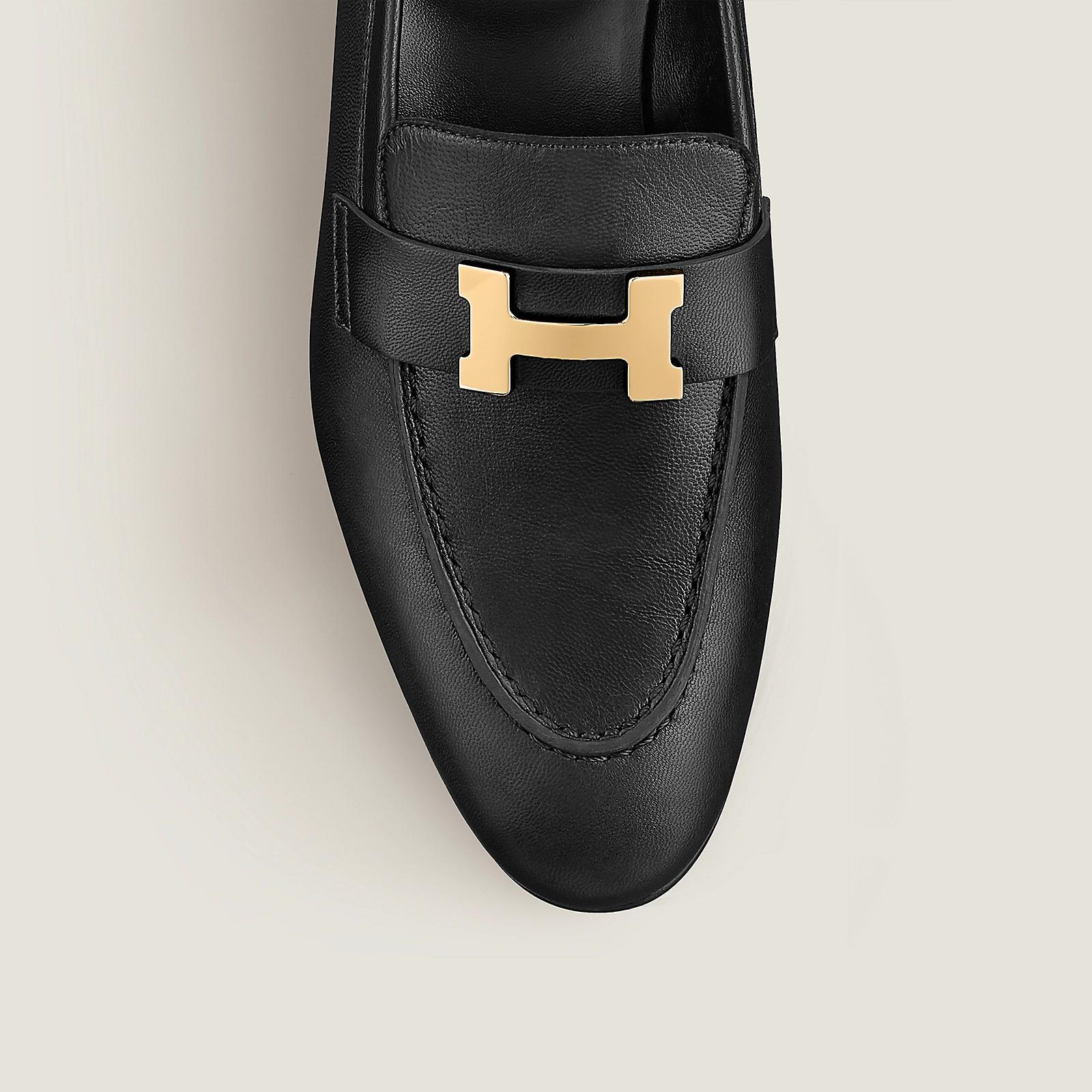 Giày Hermes Paris Loafer Nữ Đen